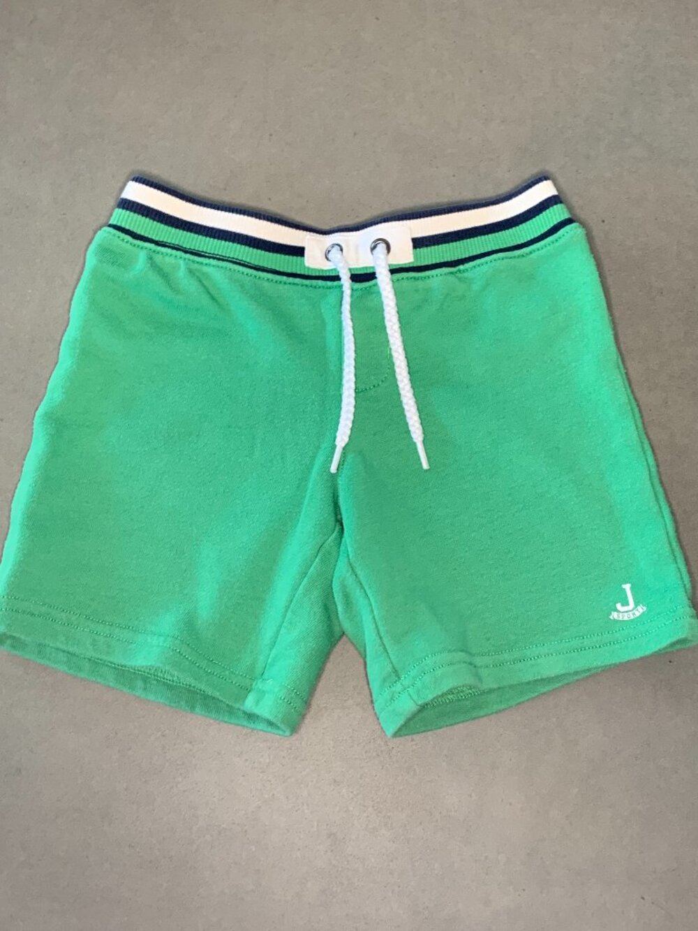 Janie and Jack Green Terry Cloth Shorts Size 3 | Retro Preppy Pull-On Shorts